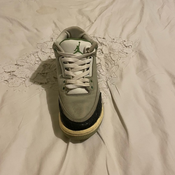 2018 Air Jordan 3 Retro Chlorophyll Green Gray Shoes - Picture 2 of 6